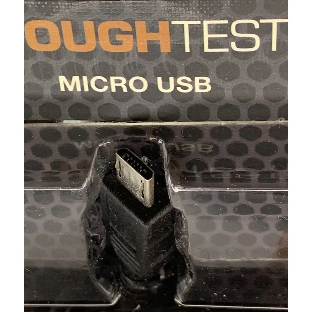 Tough Tested Micro USB Car Charger With Quick Charge and 8 ft Cord NEW